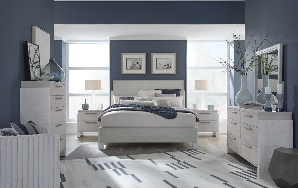 Magnussen - Lorelei Misty Cloud King Panel Bed With Nightstand - B5893-64-KIT1 view 9