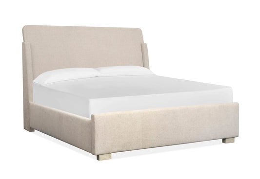 Magnussen - Lorelei Misty Cloud King Upholstered Sleigh Bed With Nightstand - B5893-62-KIT1 view 2