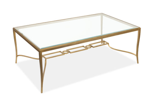 Magnussen - Lorena Burnished Brass Rectangular Cocktail Table - T6300-43 view 2