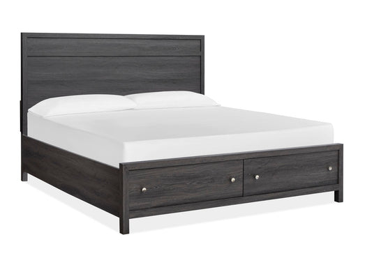 Magnussen - Merrifield Raisin Black King Panel Storage Bed With Nightstand - B6308-64A-KIT1 view 2