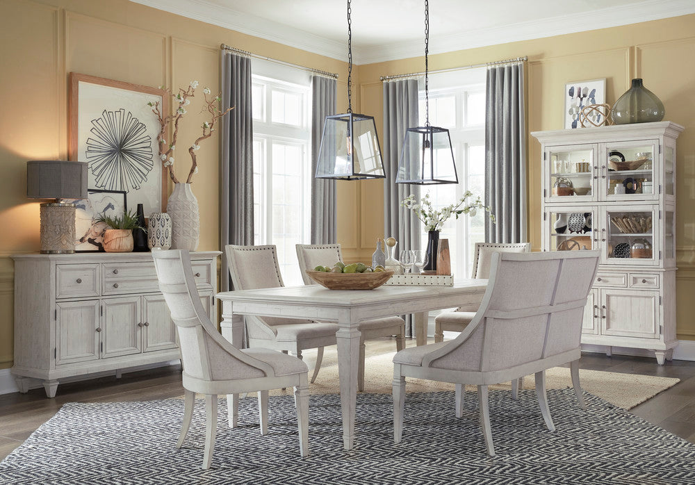 Magnussen - Newport Alabaster Extendable Rectangular Dining Table With 2 Benches - D5430-20-KIT56 view 12