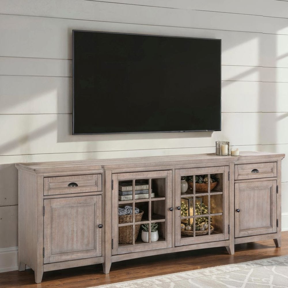 Magnussen - Paxton Place 90in Entertainment Console in Dovetail Grey - E4805-09 view 10
