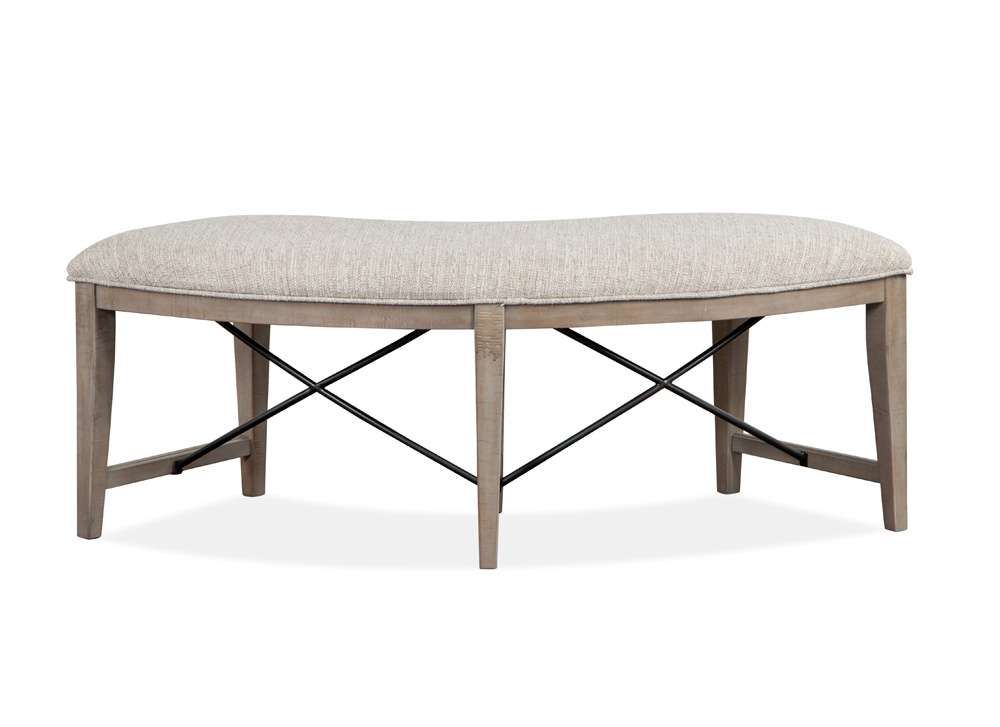 Magnussen - Paxton Place Curved Bench w/Upholstered Seat - D4805-67 veiw 3