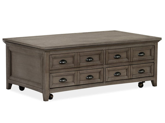 Magnussen - Paxton Place Dovetail Grey Lift Top Storage Caster Cocktail Table With End Table - T4805-50KIT7 view 2