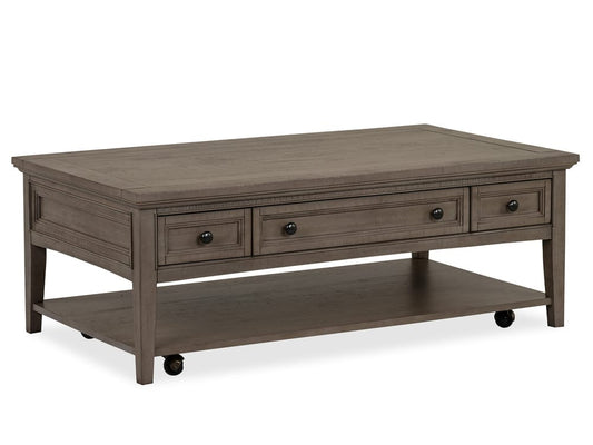 Magnussen - Paxton Place Dovetail Grey Rectangular Caster Cocktail Table With Chairside End Table - T4805-43KIT4 view 2