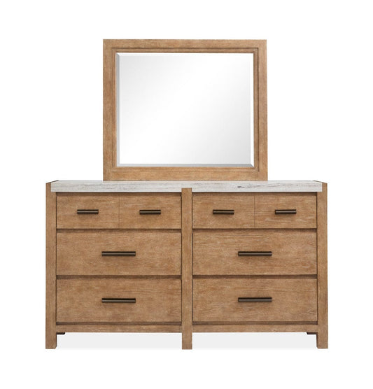 Magnussen - Plum Creek Sierra Brown Drawer Dresser With Landscape Mirror - B5768-2040 view 2