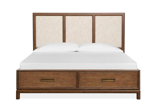 Magnussen - Ridgefield Russet King Upholstered Panel Storage Bed - B6436-65A view 2