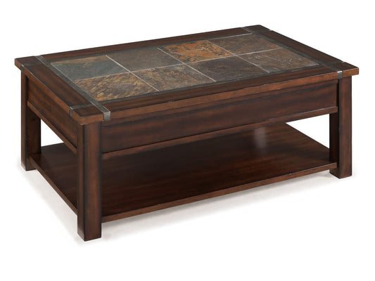 Magnussen - Roanoke Cherry And Slate Rectangular Lift Top Cocktail Table With 2 End Table And Sofa Table - T2615-50KIT6 view 2
