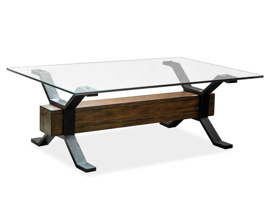 Magnussen - Sawyer Toasted Nutmeg And Smoked Iron Rectangular Cocktail Table With End Table - T4570-43KIT1 view 2