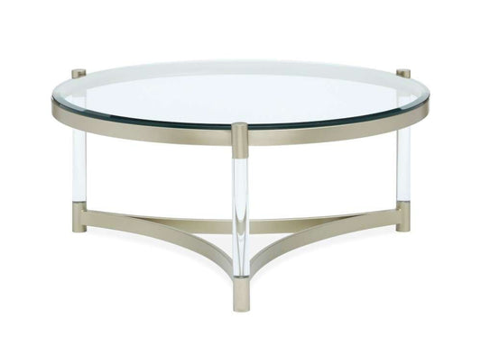 Magnussen - Silas Round Cocktail Table in Platinum - T4984-45 veiw 2
