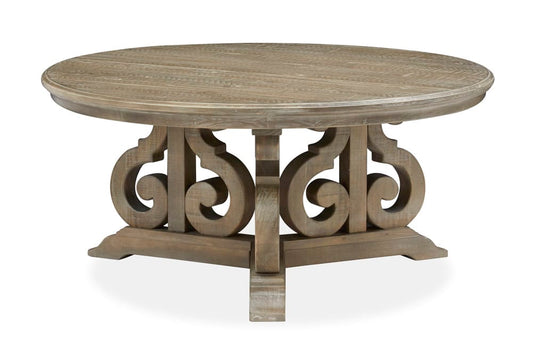 Magnussen - Tinley Park Dove Tail Grey Round Cocktail Table With End Table - T4646-45KIT4 view 2