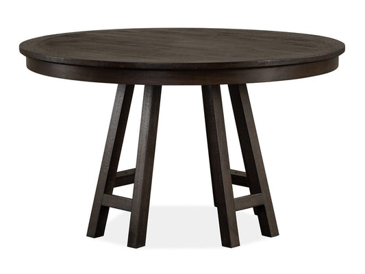Magnussen - Westley Falls Graphite 52" Round Dining Table With 2 Upholstered Side Chairs And Curved Bench - D4399-27-KIT15 view 2