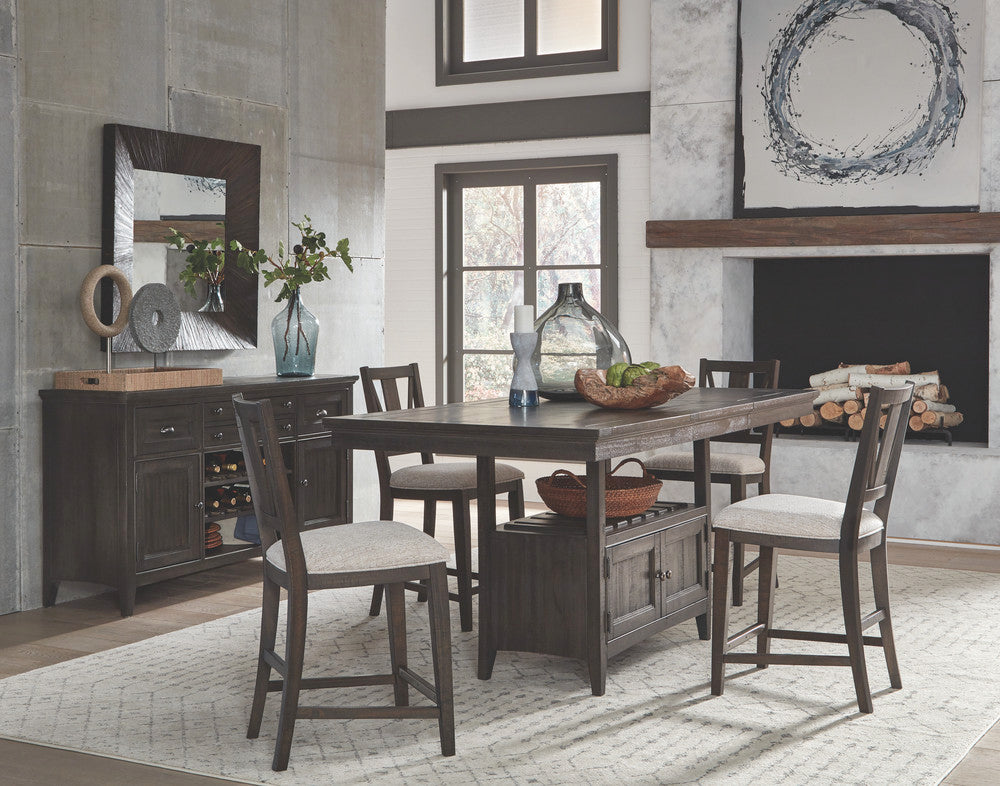Magnussen - Westley Falls Graphite Extendable Counter Height Dining Table With 4 Counter Chairs - D4399-42-KIT1 view 9