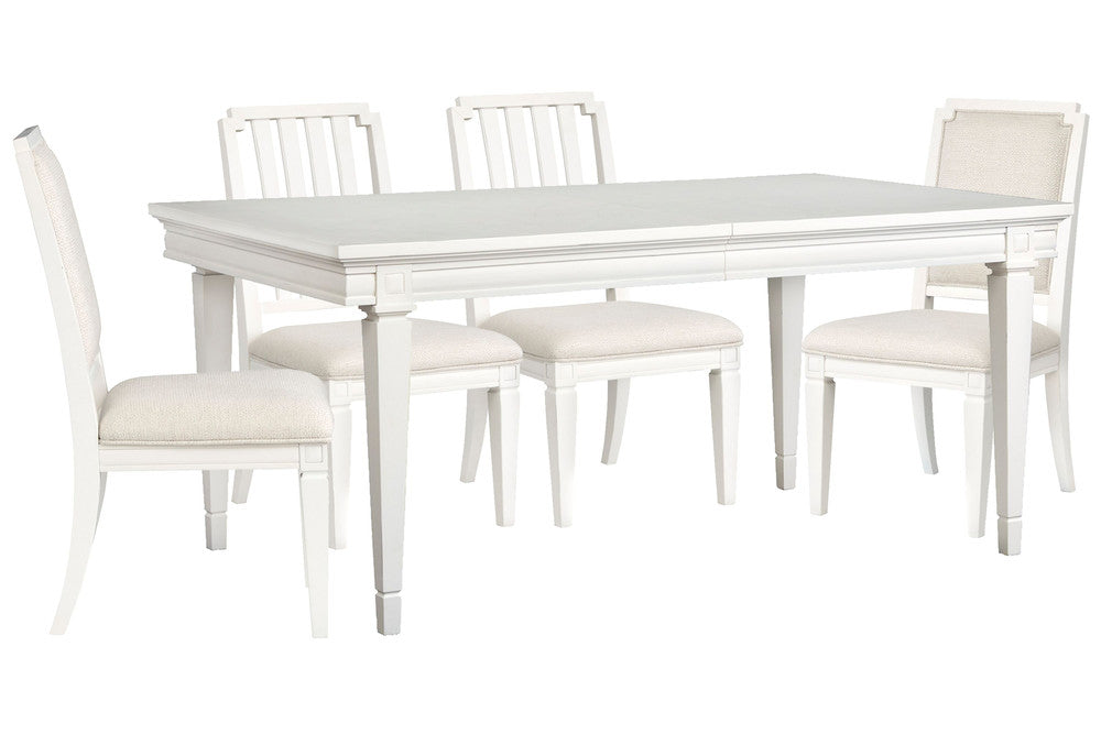 Magnussen - Willowbrook Egg Shell White Extendable Rectangular Dining Table With 2 Side Chairs And 2 Upholstered Side Chairs - D5324-20-KIT19 view 1