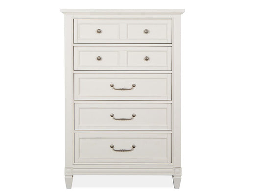 Magnussen - Willowbrook Egg Shell White With Slight Rub Through Drawer Chest - B5324-10 view 2
