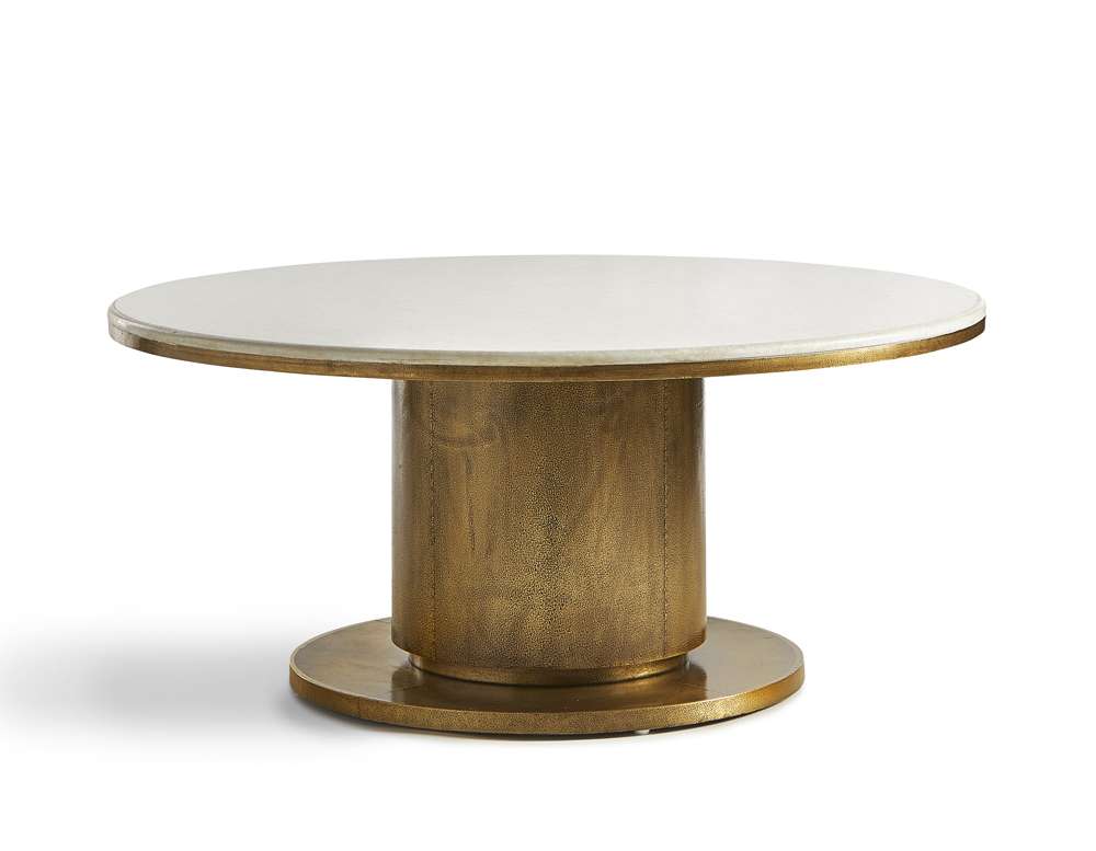 Maitland Smith - Marble Brass Cladded Cocktail Table - 8377-33 veiw 1