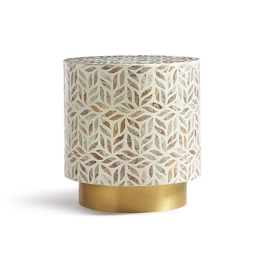 Maitland Smith - Stone Inlay Side Table - 8374-32 veiw 1