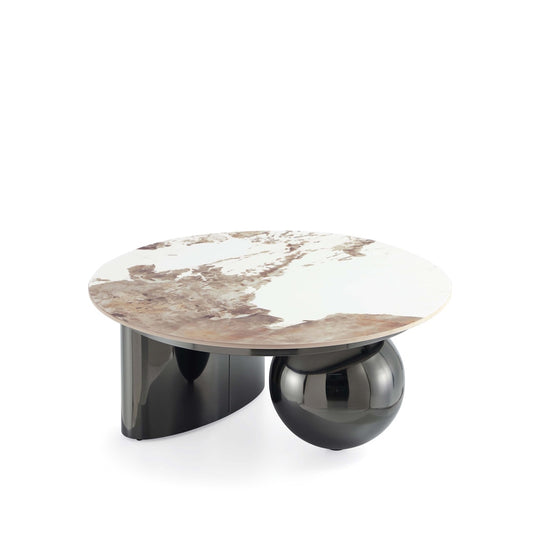 Manhattan Comfort - 2-Piece Laurel Coffee and End Table with Stainless Steel Legs in Black - 2-CE1811 veiw 2