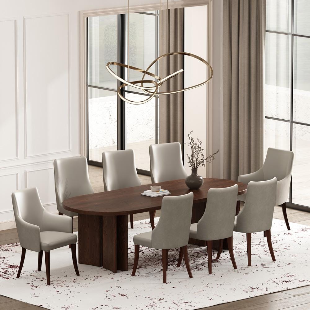 Manhattan Comfort - 8-Piece Connie Dining Chair and Arm Chair in Light Grey - 8-DC095-LG veiw 8