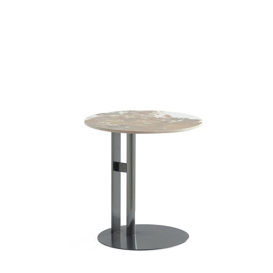 Manhattan Comfort - Alondra End Table with Stainless Steel Legs in Black - ET007 veiw 2