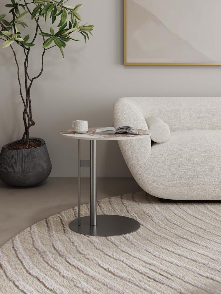 Manhattan Comfort - Alondra End Table with Stainless Steel Legs in Black - ET007 veiw 7