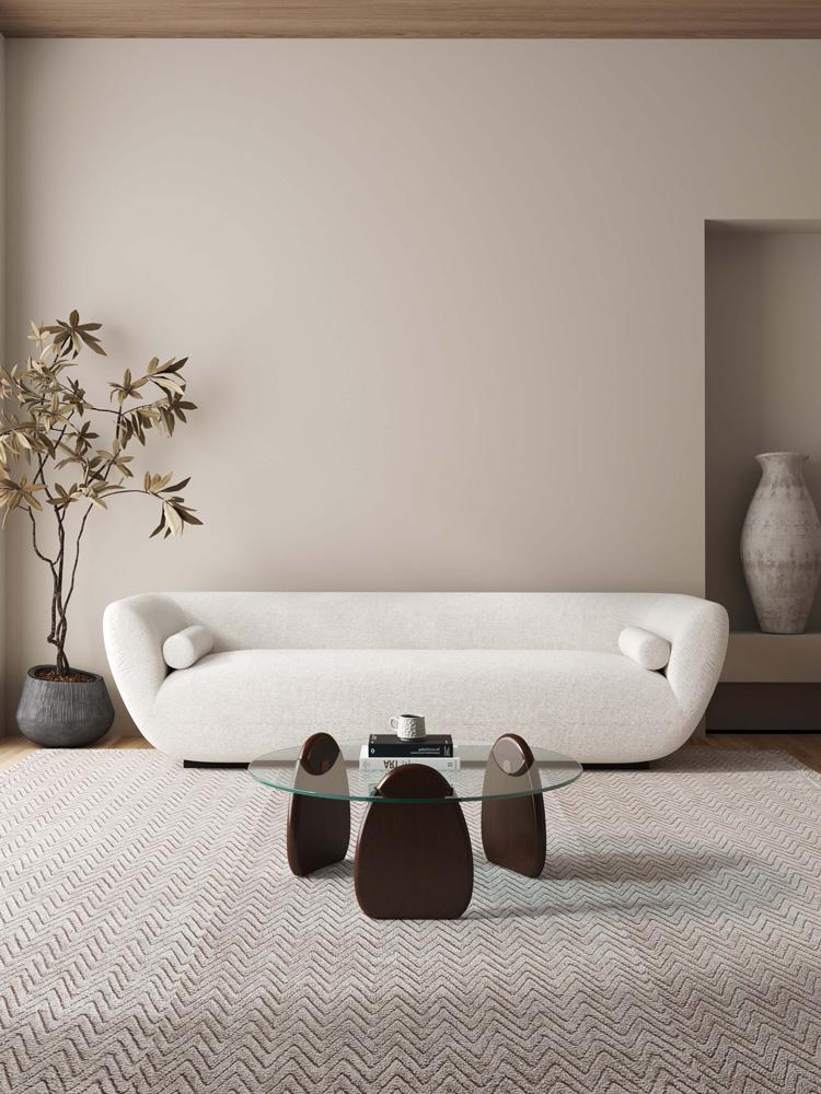 Manhattan Comfort - Artesia Coffee Table with Solid Wood Legs in Dark Walnut - CT015 veiw 5
