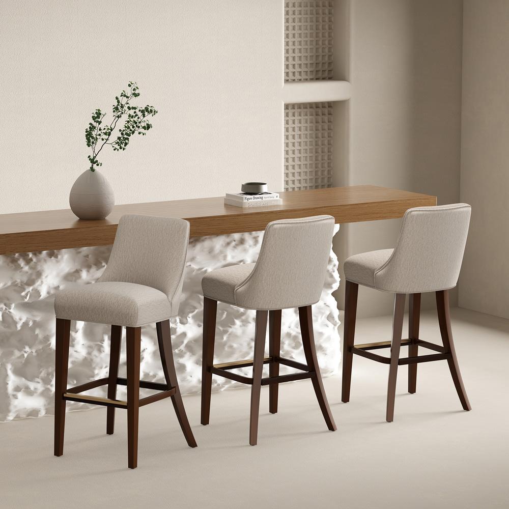Manhattan Comfort - Beever Barstool in Taupe - Set of 3 - 3-BS027-TP veiw 8