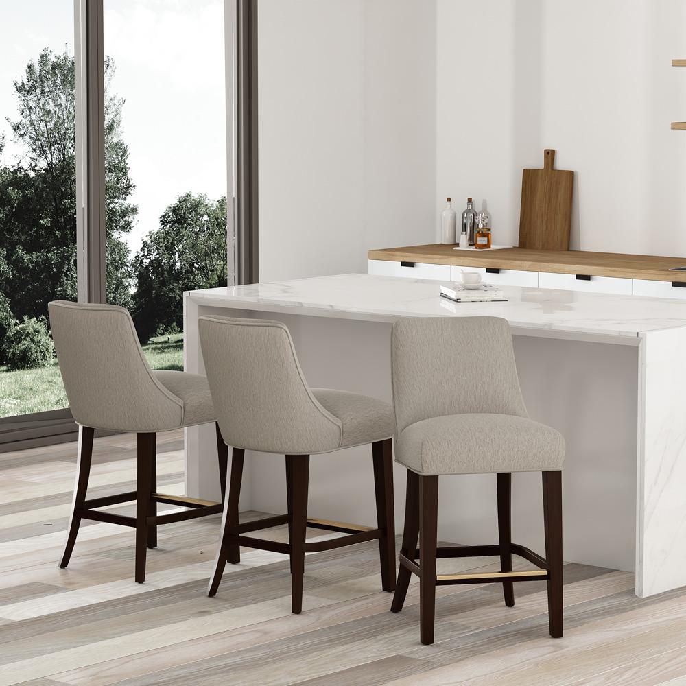 Manhattan Comfort - Beever Counter Stool in Taupe - Set of 3 - 3-CS024-TP veiw 8