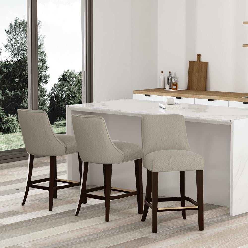 Manhattan Comfort - Beever Counter Stool in Taupe - Set of 3 - 3-CS024-TP veiw 8