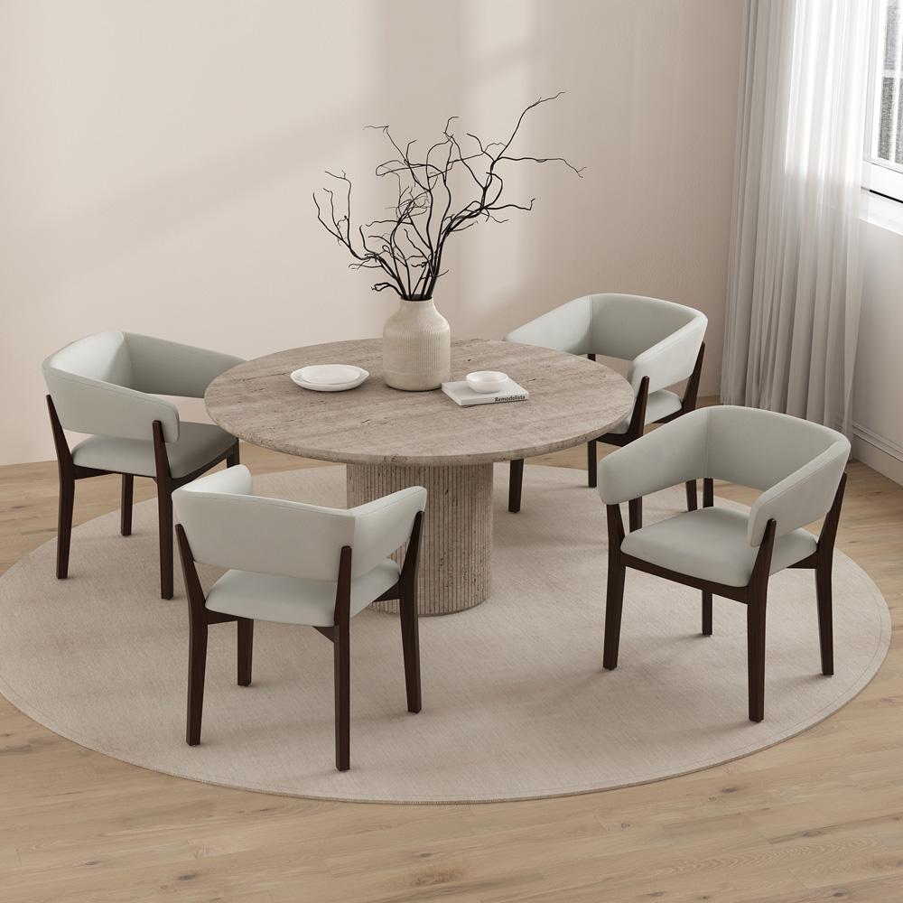 Manhattan Comfort - Blake Dining Armchair in Greige - Set of 4 - 4-DC102AR-GE veiw 7