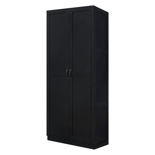 Manhattan Comfort - Cornelia Storage Closet 2.0 in Black - Set of 2 - 2-3BC-BK veiw 2