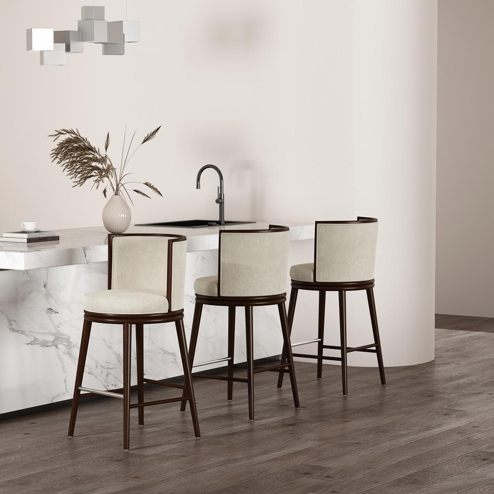 Manhattan Comfort - Evalyn Barstool in Cream - Set of 3 - 3-BS024-CR veiw 8