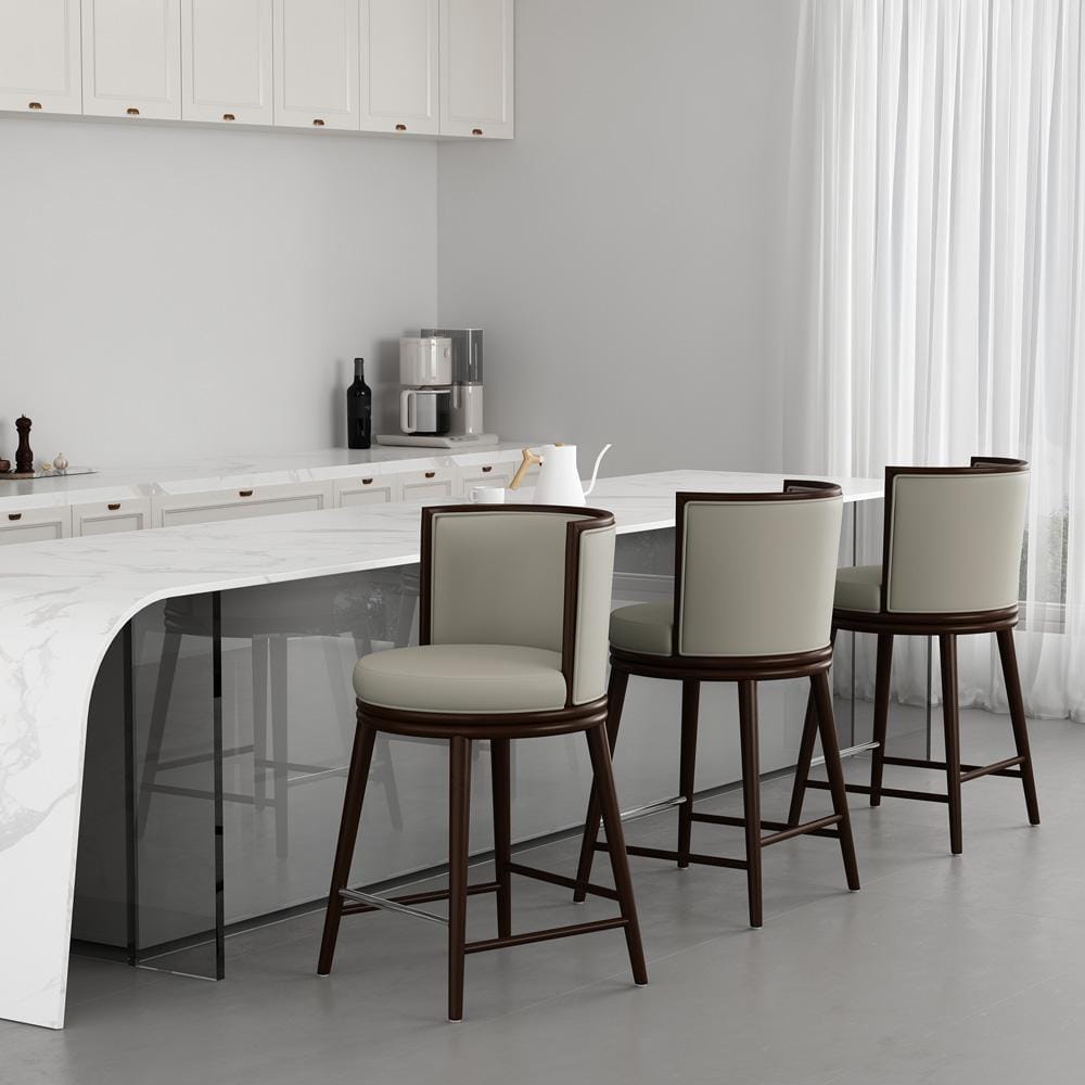 Manhattan Comfort - Evalyn Counter Stool in Stone - Set of 3 - 3-CS021-ST veiw 8