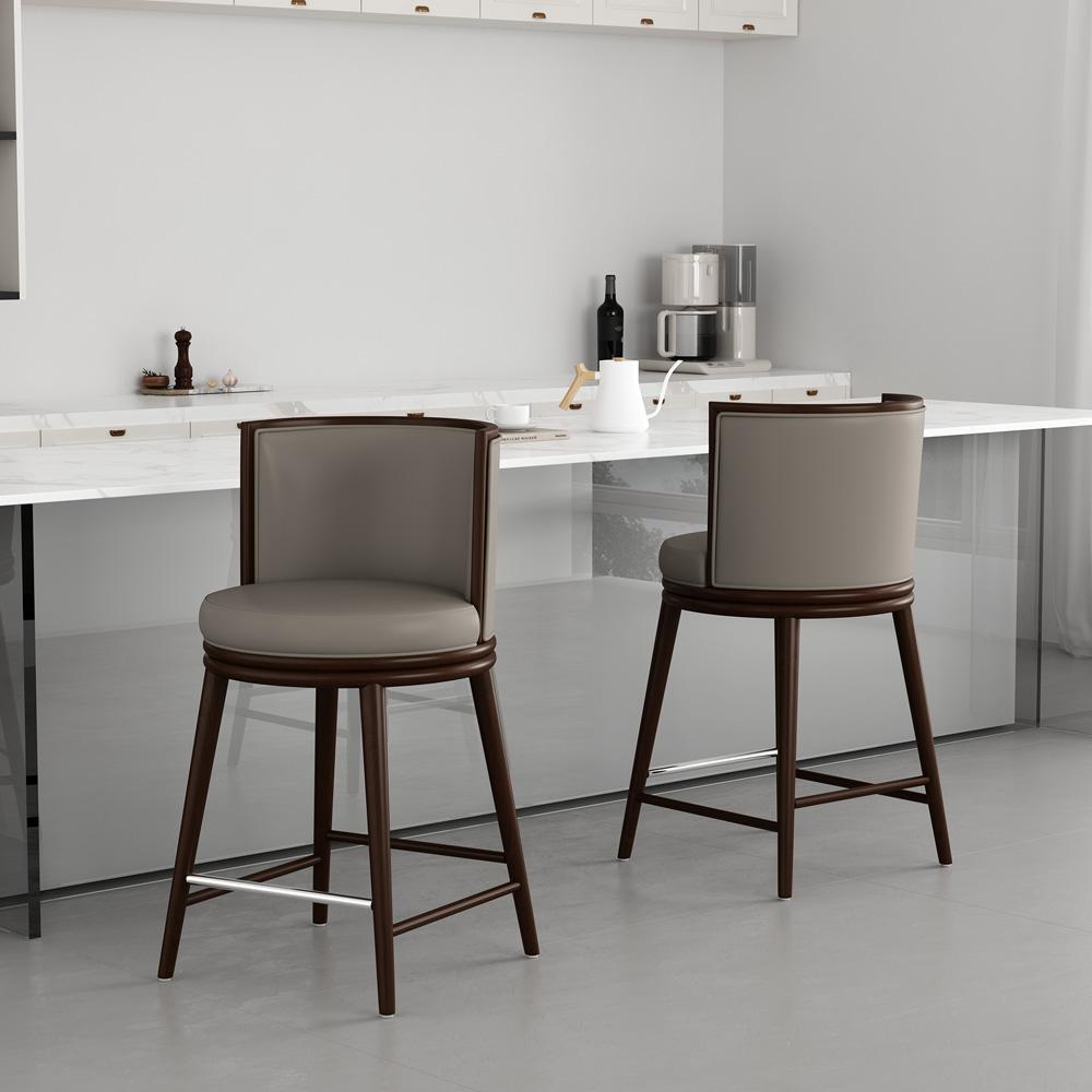 Manhattan Comfort - Evalyn Counter Stool in Taupe - Set of 2 - 2-CS021-TP veiw 8