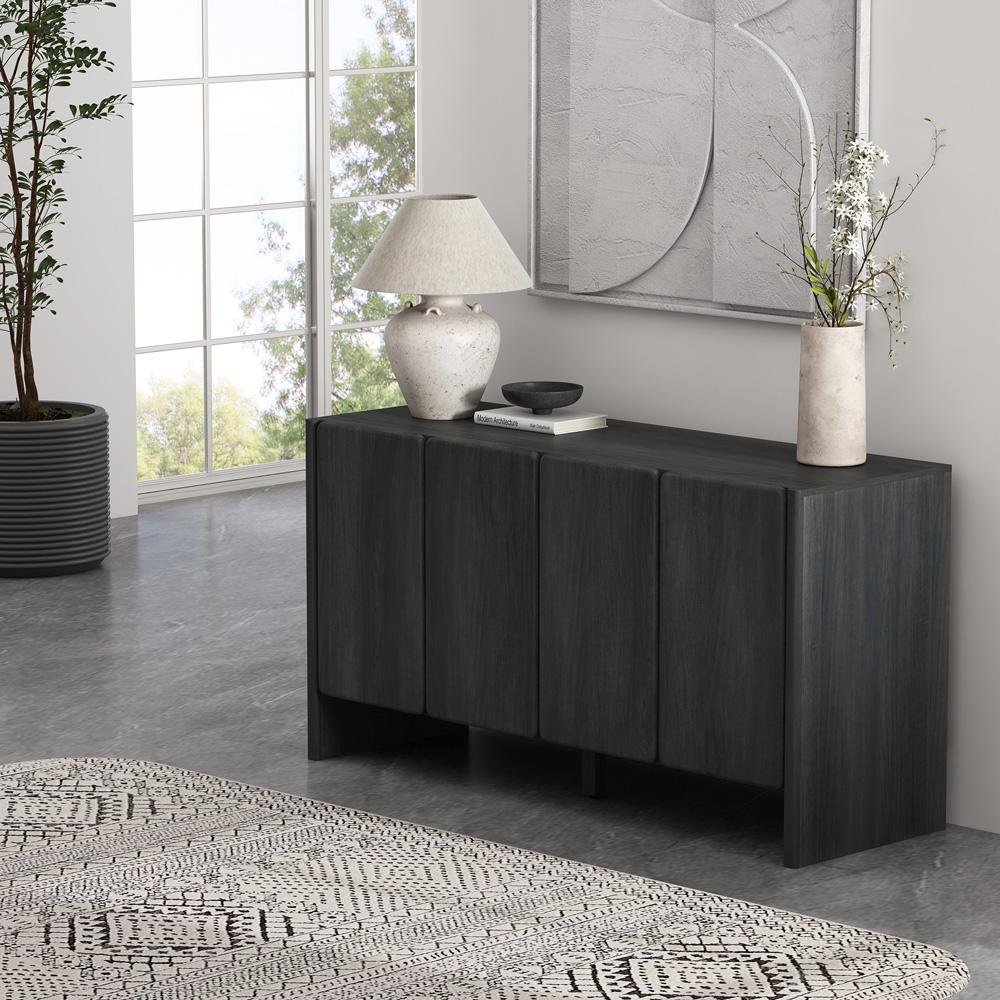 Manhattan Comfort - Linda 60in Sideboard in Charcoal Grey (4-Shelf) - SB008-GY veiw 8