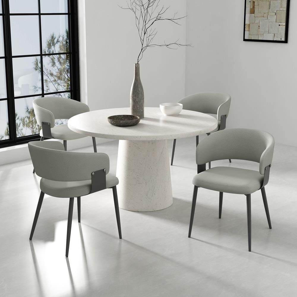 Manhattan Comfort - Luce Dining Chair in Stone Grey - Set of 4 - 4-DC097-GY veiw 8