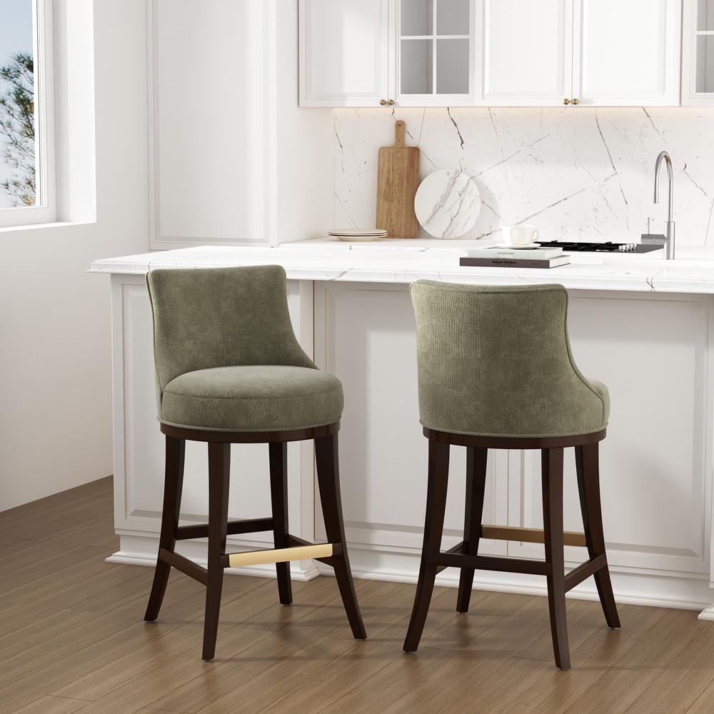 Manhattan Comfort - Lucia Barstool in Leaf Green - Set of 2 - 2-BS025-GR veiw 8