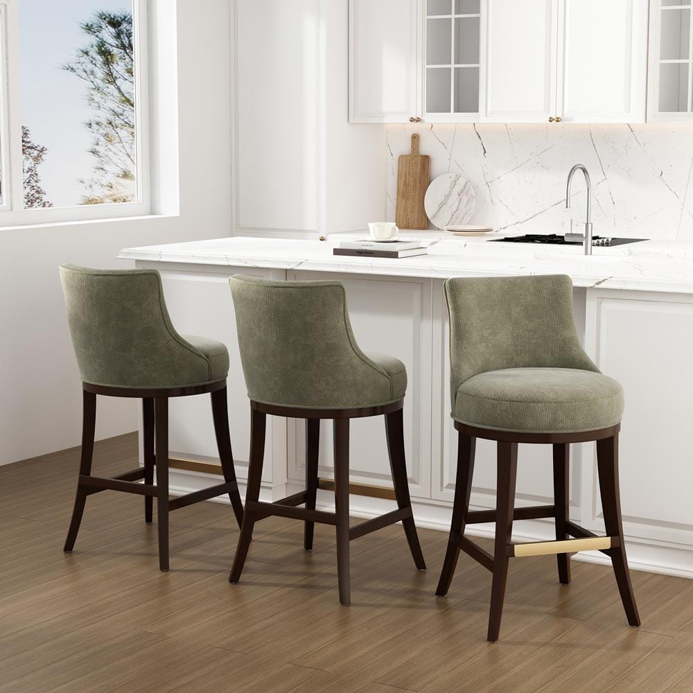 Manhattan Comfort - Lucia Barstool in Leaf Green - Set of 3 - 3-BS025-GR veiw 8
