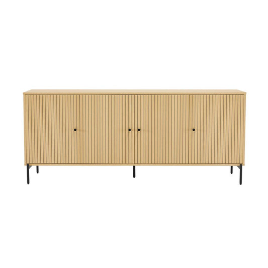 Manhattan Comfort - Magnolia Sideboard with 8 Adjustable Shelves in Natural Oak - SB004-NA veiw 2