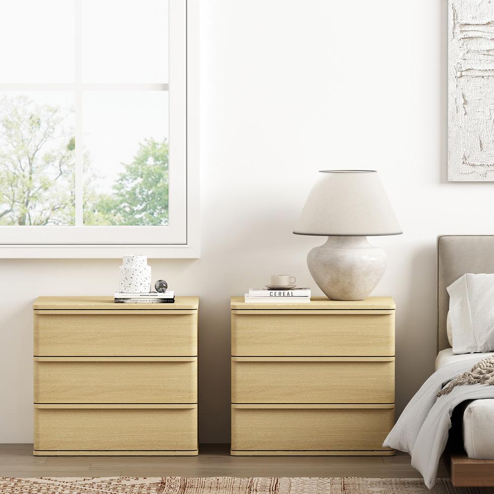 Manhattan Comfort - Molly Nightstand in Natural Oak - Set of 2 - 2-NS008-NO veiw 8