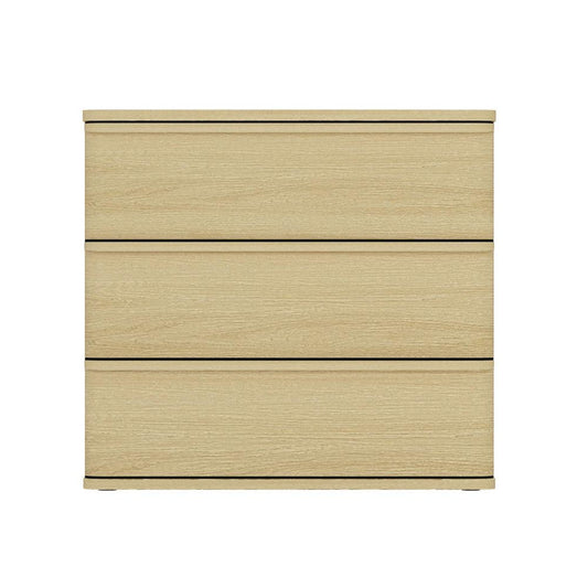 Manhattan Comfort - Molly Nightstand with 3 Drawers in Natural Oak - NS008-NO veiw 2