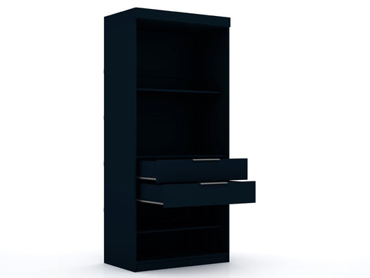 Manhattan Comfort - Mulberry Closet with 4 Closet Drawers in Tatiana Midnight Blue - Set of 3 - 111GMC4 veiw 2