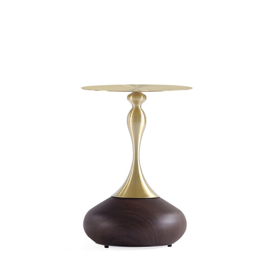 Manhattan Comfort - Patchin End Table with Stainless Steel Legs in Brown and Gold - Set of 2 - 2-ET006-BR veiw 2