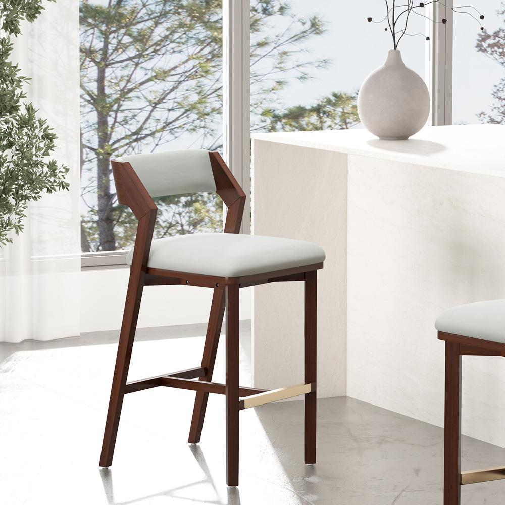 Manhattan Comfort - Patricia Barstool in White Glacier - BS026-WH veiw 8