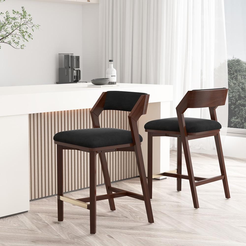 Manhattan Comfort - Patricia Counter Stool in Black - Set of 2 - 2-CS023-BK veiw 8