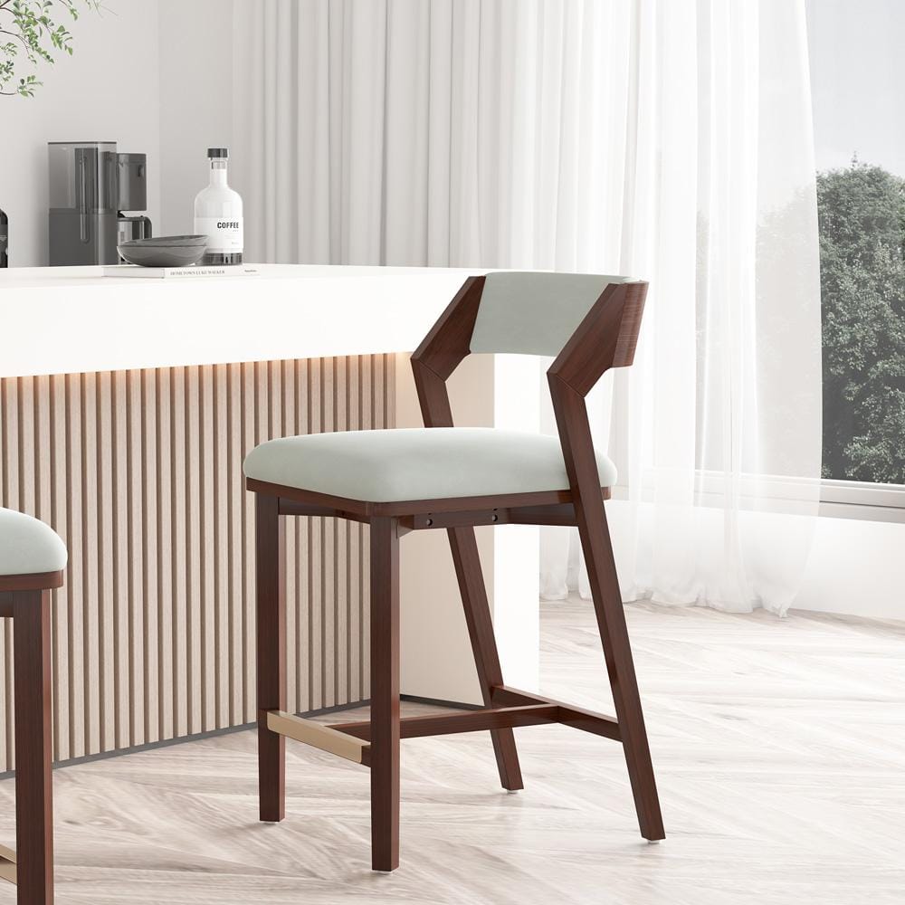 Manhattan Comfort - Patricia Counter Stool in White Glacier - CS023-WH veiw 8