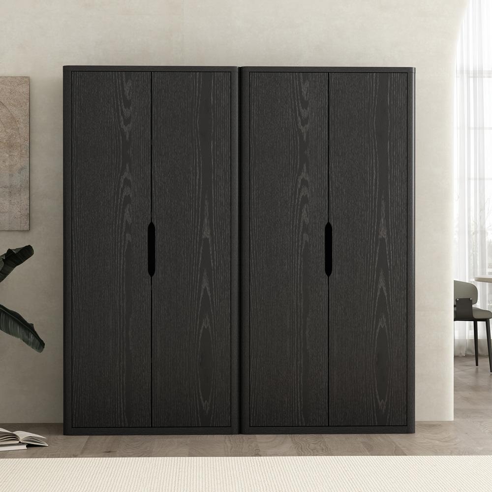 Manhattan Comfort - Rivington 38in Bookcase Cabinet in Black (5-Shelf) - Set of 2 - 2-BC004-BK veiw 8