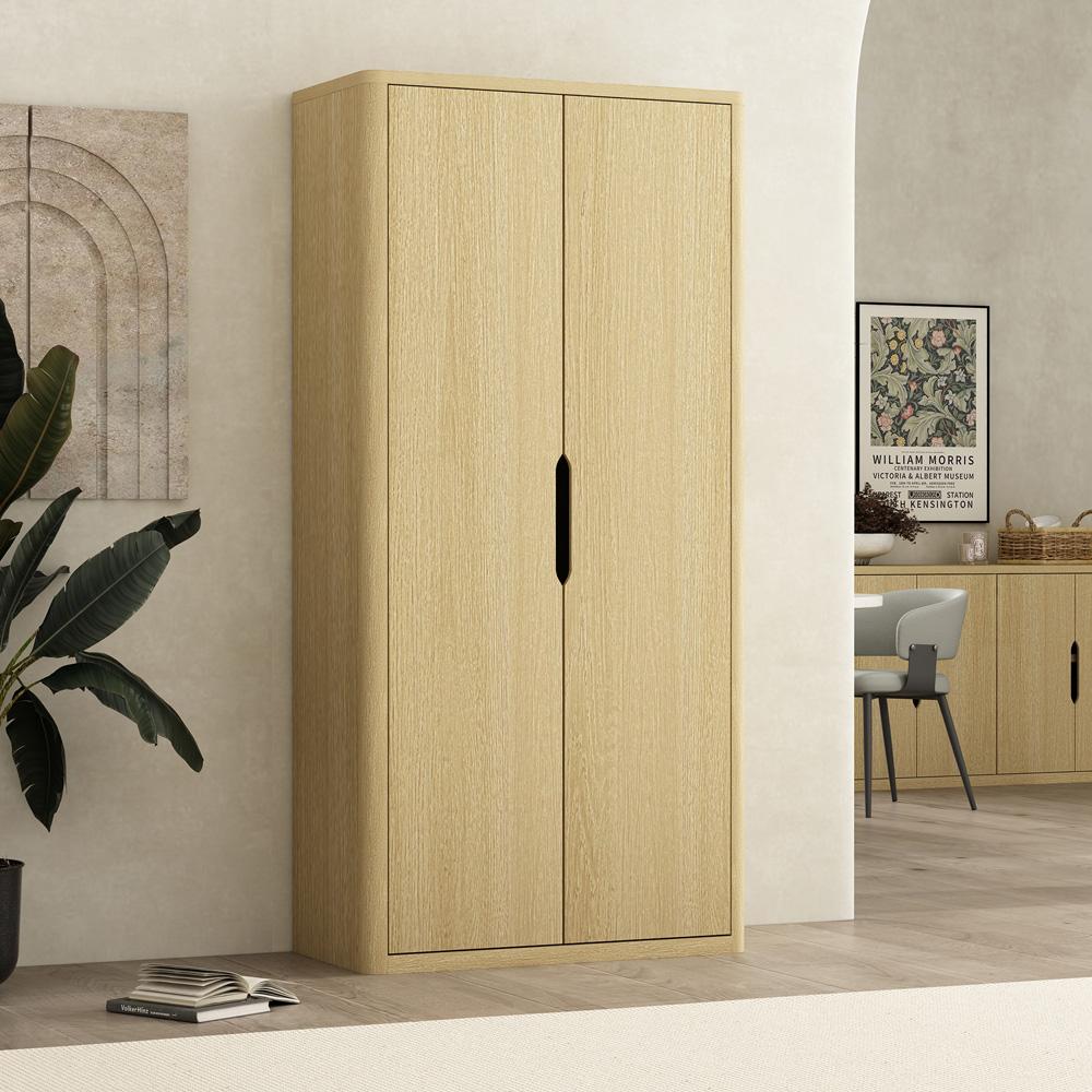 Manhattan Comfort - Rivington 38in Bookcase Cabinet in Natural Oak (5-Shelf) - BC004-NA veiw 8