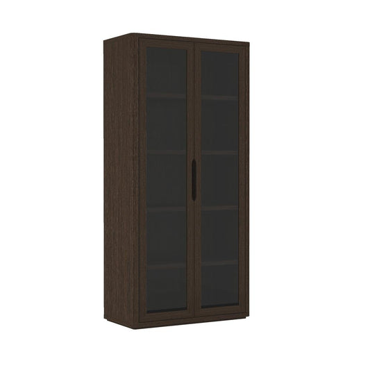 Manhattan Comfort - Rivington 38in Bookcase Cabinet in Walnut (5-Shelf) - Set of 3 - 3-BC005-BR veiw 2
