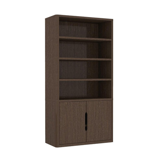 Manhattan Comfort - Rivington 40in Bookcase Cabinet in Walnut (4-Shelf) - Set of 3 - 3-BC006-BR veiw 2